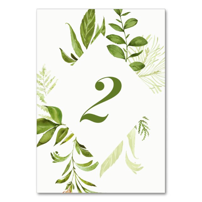 Tarjeta de la tabla de flotación verde silvestre n (Anverso)