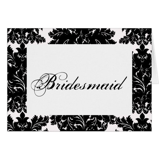 Tarjeta de la tabla de la boda de la "dama de (Anverso (Horizontal))