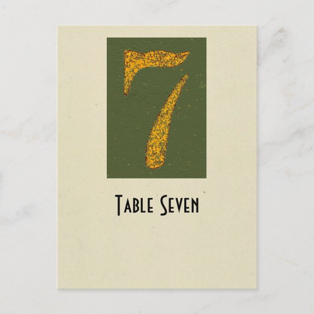 Tarjeta de la tabla del número 7 de la foto (Anverso)