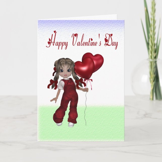 Tarjeta de la tarjeta del día de San Valentín de (Anverso)