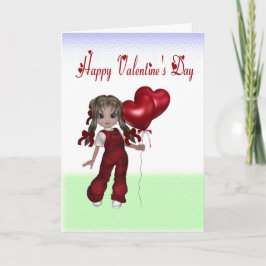 Tarjeta de la tarjeta del día de San Valentín de