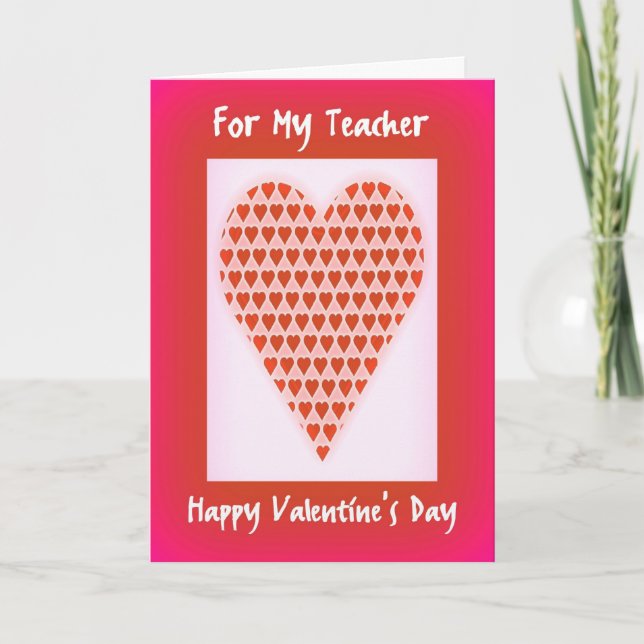 Tarjeta de la tarjeta del día de San Valentín para (Anverso)
