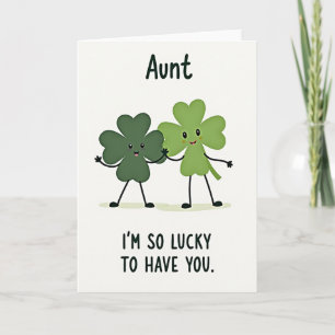 Tarjeta de la Tía Clover Afortunada