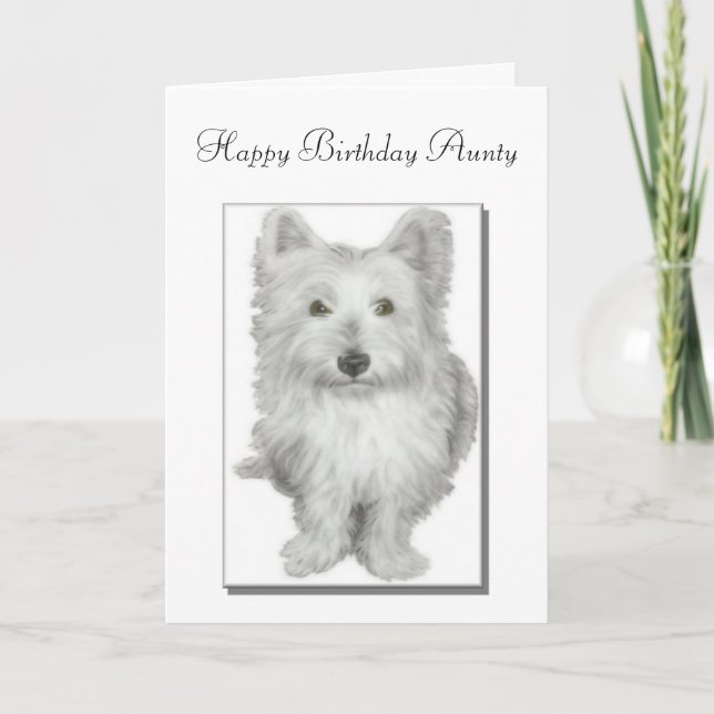 Tarjeta de la tía de cumpleaños (Anverso)