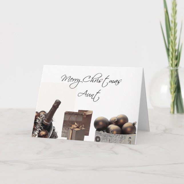 tarjeta de la tía Felices Navidad (Anverso)