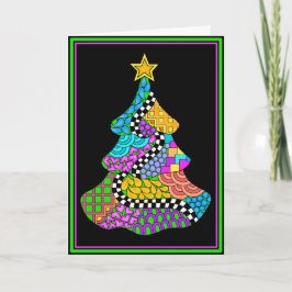 Tarjeta de la torsión del navidad con el fondo
