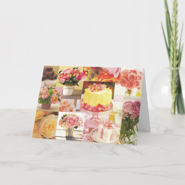 Tarjeta de la torta de cumpleaños (Anverso)