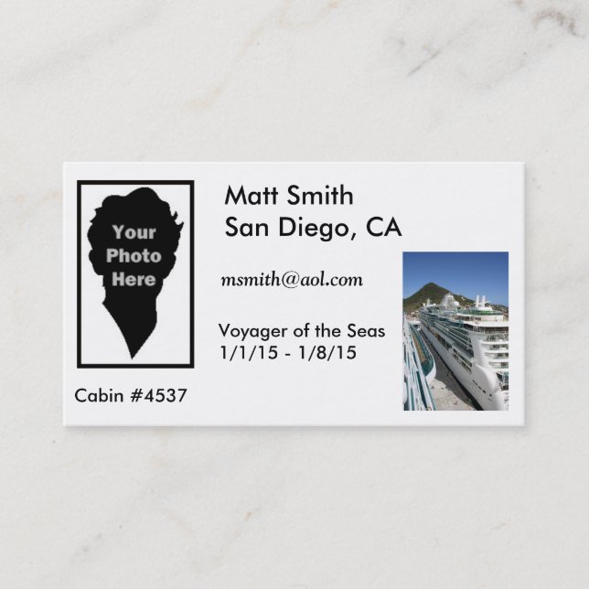 Tarjeta de la travesía (Anverso)