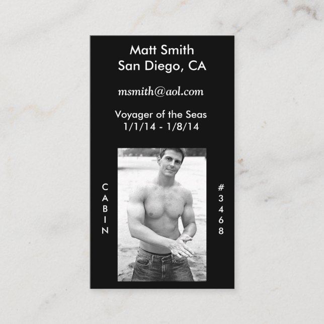 Tarjeta de la travesía (Anverso)