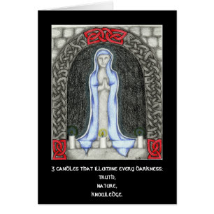 Tarjeta de la tríada de la vela