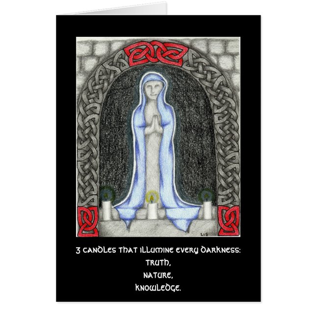 Tarjeta de la tríada de la vela (Frente)