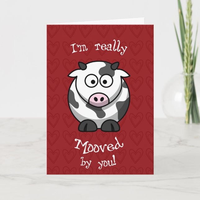 Tarjeta de la vaca del MOO de la tarjeta del día (Anverso)