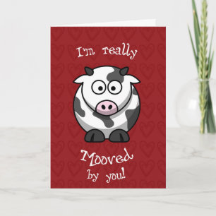 Tarjeta de la vaca del MOO de la tarjeta del día