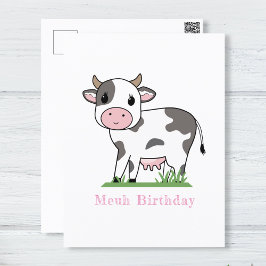 Tarjeta de la vaca linda 