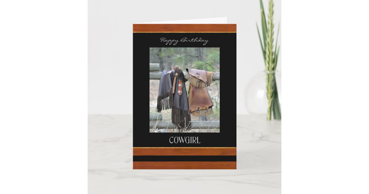 Tarjeta de la vaquera del feliz cumpleaños | Zazzle.es