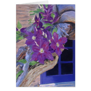 tarjeta de la vid del clematis