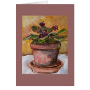 Tarjeta de la violeta africana