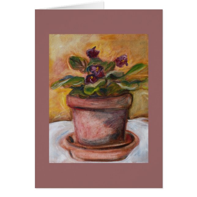 Tarjeta de la violeta africana (Frente)