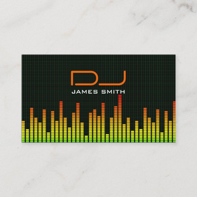 Tarjeta de la visita de DJ (Anverso)