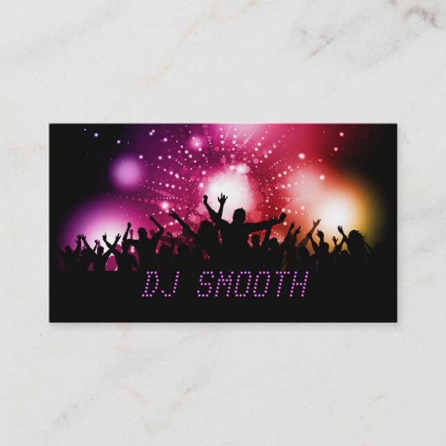 Tarjeta de la visita de DJ (Anverso)