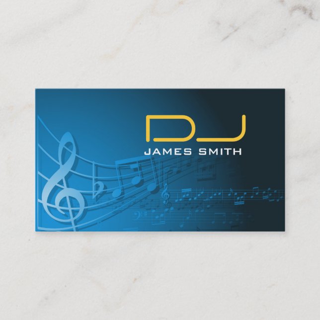 Tarjeta de la visita de DJ (Anverso)