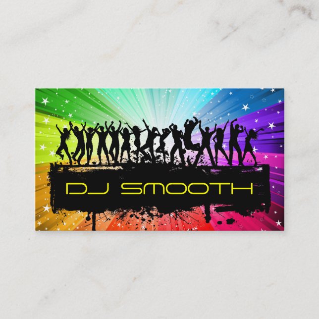 Tarjeta de la visita de DJ (Anverso)