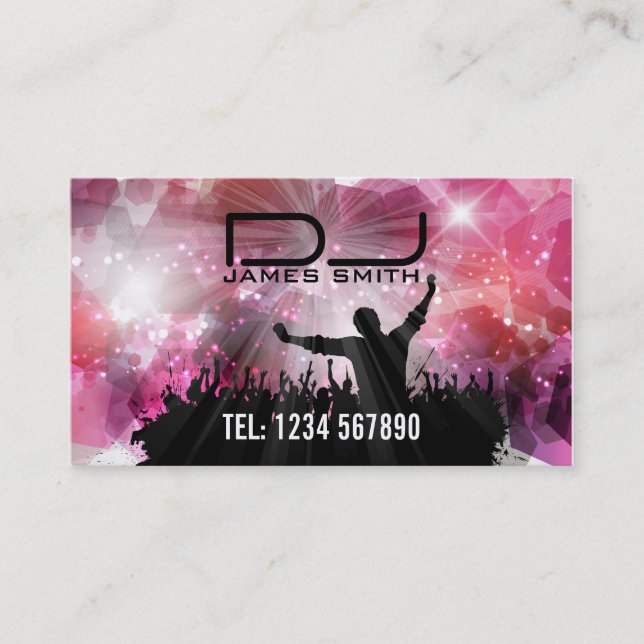 Tarjeta de la visita de DJ (Anverso)