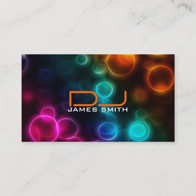 Tarjeta de la visita de DJ (Anverso)
