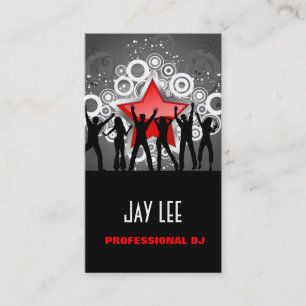 Tarjeta de la visita de DJ de la gente del fiesta