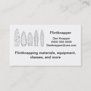 tarjeta de la visita de los flintknapper