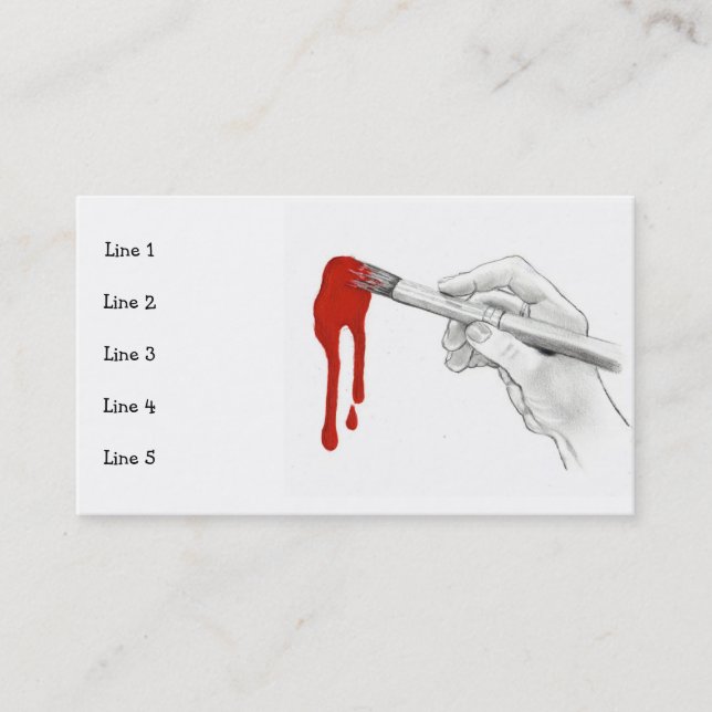 TARJETA DE LA VISITA DEL ARTISTA (Anverso)