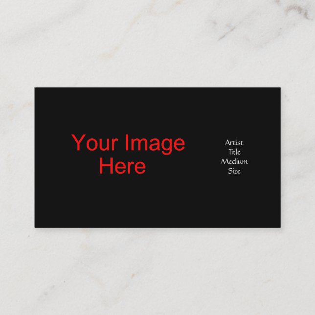 Tarjeta de la visita del artista (Anverso)