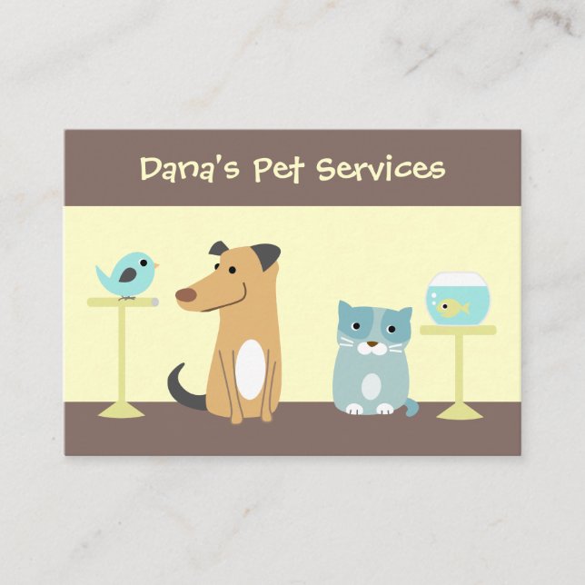 Tarjeta de la visita del canguro del mascota (Anverso)
