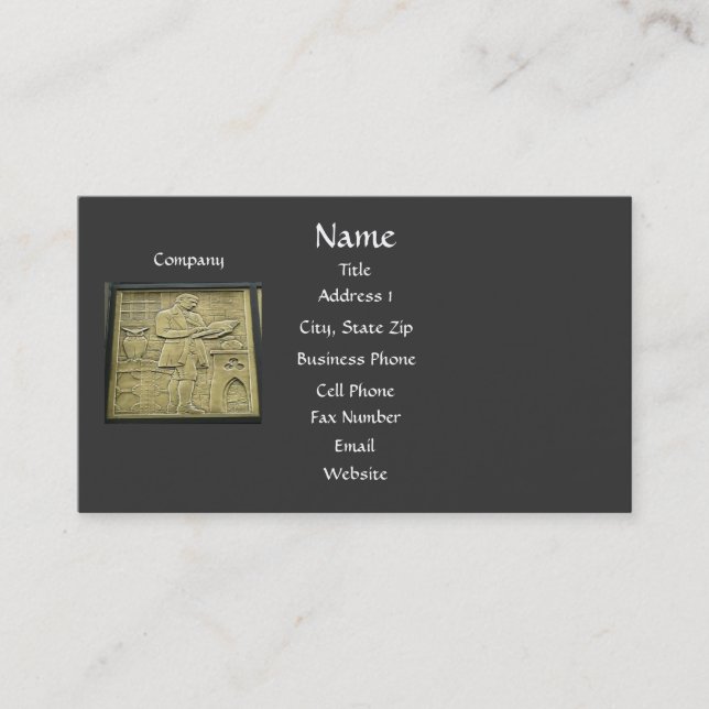 Tarjeta de la visita del contable (Anverso)