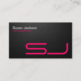 Tarjeta de la visita del fotógrafo negro liso