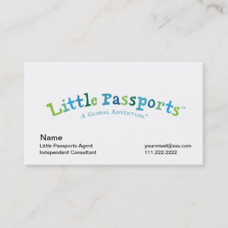 Tarjeta de la visita del pequeño agente de los