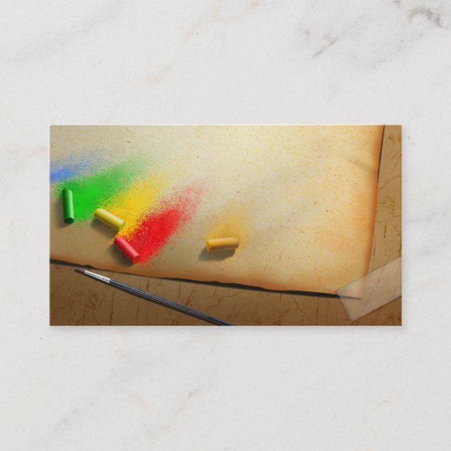 Tarjeta de la visita del pintor tradicional del (Anverso)