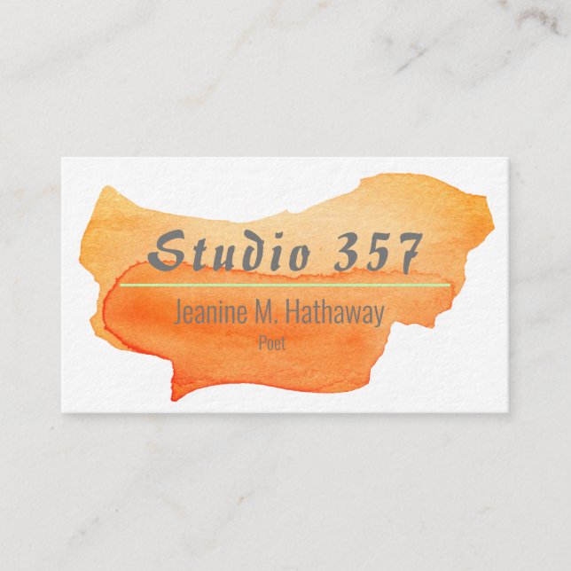 tarjeta de la visita del poeta (Anverso)
