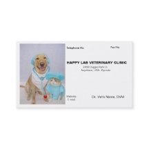 Tarjeta de la visita del veterinario