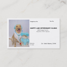 Tarjeta de la visita del veterinario