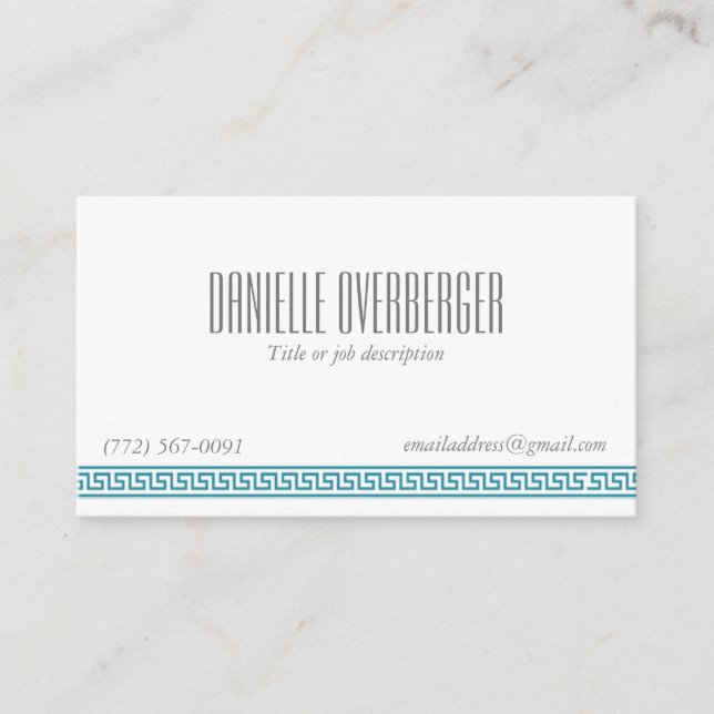 Tarjeta de la visita verde azulada de las mujeres (Anverso)