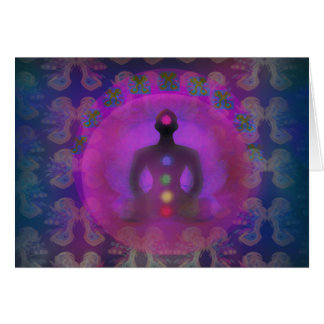 Tarjeta de la yoga de la meditación