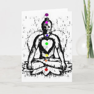 tarjeta de la yoga del chakra