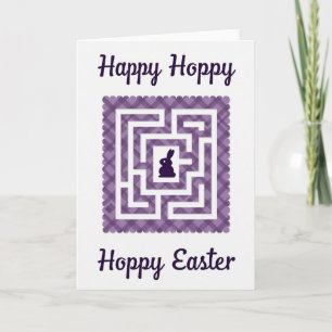Tarjeta de Laberinto de Primavera Alegre