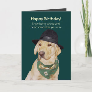 Tarjeta de laboratorio/perro divertida para el hom