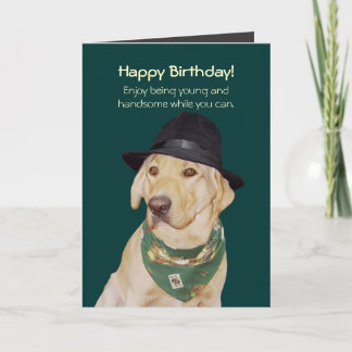 Tarjeta de laboratorio/perro divertida para el tip