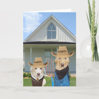Tarjeta de laboratorio/perro gracioso de personali