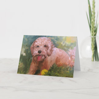 Tarjeta de Labradoodle o de Goldendoodle para