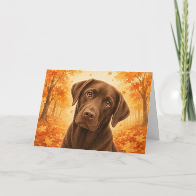 Tarjeta de Labrador de Chocolate (Anverso)