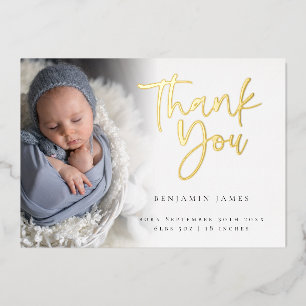 Tarjeta de lámina de anuncio de nacimiento de niño
